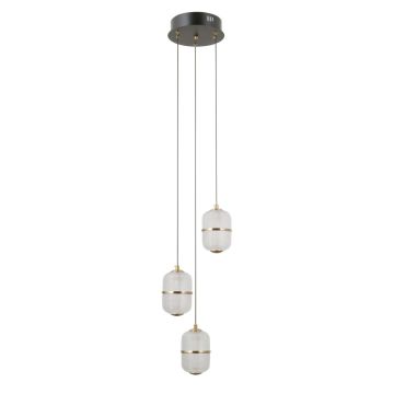 Lampă cu pendul Alani PND-34375-3-BK 3000K 3x15W/LED 1170lm IP20 de la Italux