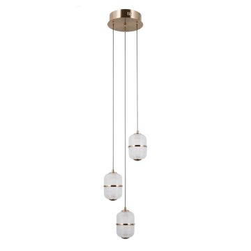 Lampă cu pendul Alani PND-34375-3-HBR 3000K 3x15W/LED 1170lm IP20 de la Italux