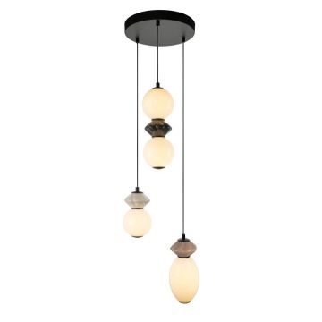 Lampă cu pendul Balos PND-94921-4R-BK 3000K 1x19W/LED 1400lm IP20 de la Italux