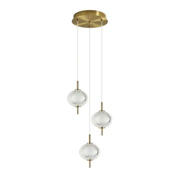 Lampă cu pendul Corado PND-81418-3-BK-GD 3000K 1x12W/LED 1084lm IP20 de la Italux