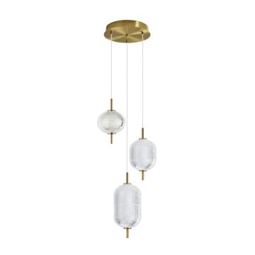 Lampă cu pendul Corado PND-81438-3-GD 3000K 1x23W/LED 2104lm IP20 de la Italux