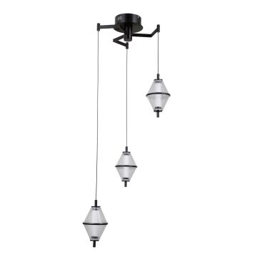Lampă cu pendul Fuente PND-34395-3-BK 3000K 3x15W/LED 1108lm IP20 de la Italux