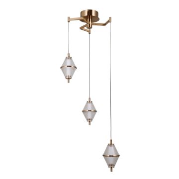 Lampă cu pendul Fuente PND-34395-3-HBR 3000K 3x15W/LED 1108lm IP20 de la Italux