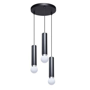 Lampă cu pendul Macera PND-33849-3R-BK 3x40W/E27 IP20 de la Italux