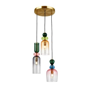 Lampă cu pendul Manso PND-37462-3A-MC-GD 3x40W/E14 IP20 de la Italux