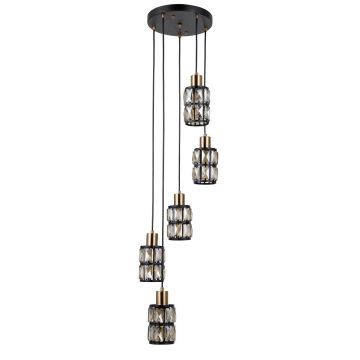 Lampă cu pendul Menfi PND-44236-5-BK-GD 5x40W/E27 IP20 de la Italux
