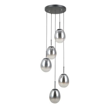 Lampă cu pendul Meolo PND-40825-5-BK 5x40W/E14 IP20 de la Italux