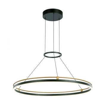 Lampă cu pendul Merlot PND-54638R-28W-3K-BK-GD 3000K 1x28W/LED 1500lm IP20 de la Italux