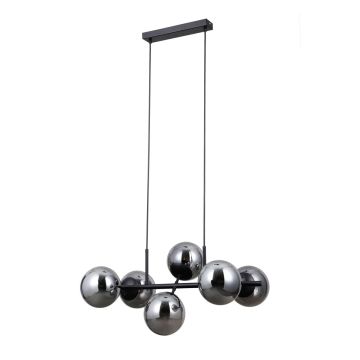 Lampă cu pendul Molite PND-1098-6-BK 6x40W/E14 IP20 de la Italux