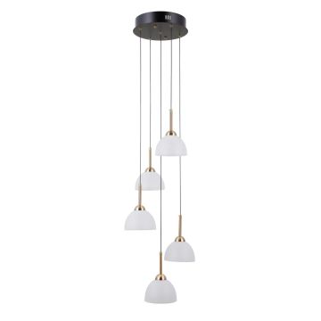 Lampă cu pendul Montiela PND-34374-5-BK 3000K 5x25W/LED 1286lm IP20 de la Italux