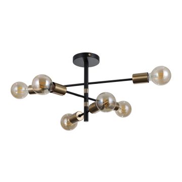 Lampă cu pendul PIANSI PND-4025-6-BL-HBR 6x40W/E27 IP20 de la Italux