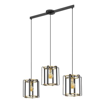 Lampă cu pendul PRIMERO PND-44003-3-BK-GD 3x60W/E27 IP20 de la Italux