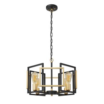 Lampă cu pendul PRIMERO PND-44003-4-BK-GD 4x60W/E27 IP20 de la Italux