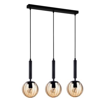 Lampă cu pendul RAVENA PND-2324-3L BK+AMB 3x10W/E27 IP20 de la Italux