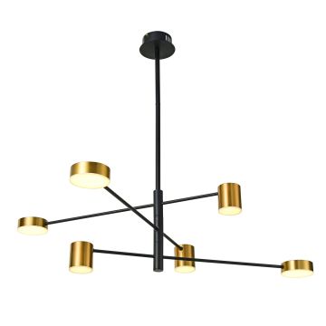 Lampă cu pendul REMDAL PND-16374-6-BK-GD-4K 4000K 36W/LED 2700LM IP20 de la Italux