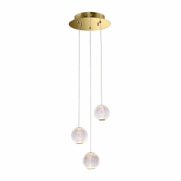 Lampă cu pendul Rosario PND-12220121-3A-GD 3000K 3x12.6W/LED 840lm IP20 de la Italux
