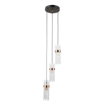 Lampă cu pendul Taraso PND-40760-3-BK-HBR 3x40W/E14 IP20 de la Italux