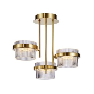 Lampă de tavan Tiara PND-77362-3-24W-GD 3000K 3x24W/LED 2603lm IP20 de la Italux