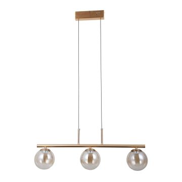 Lampă cu pendul Velada PND-34381-3-HBR 3000K 3x15W/LED 610lm IP20 de la Italux