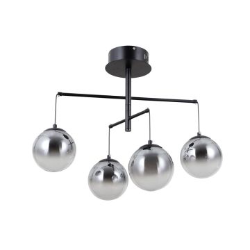 Lampă cu pendul Velada PND-34381-4-BK 3000K 4x20W/LED 1810lm IP20 de la Italux