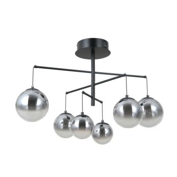 Lampă cu pendul Velada PND-34381-6-BK 3000K 6x30W/LED 2010lm IP20 de la Italux