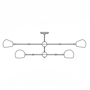 Lampă de tavan ASTRONOMY ST-5335-6 white 6x40w/E14 de la Step Into Design