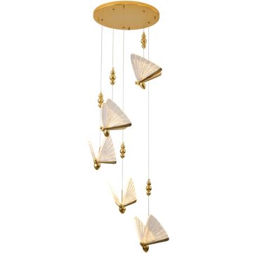 Lampă cu pendul BEE LAMP MP0090-5 gold 3000K 5x20W/LED 1600 lm IP20 de la Step Into Design