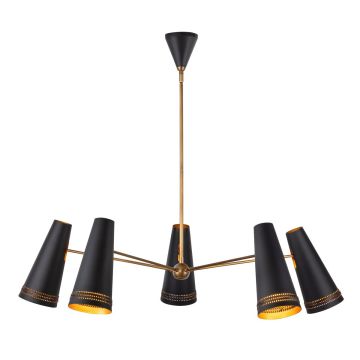 Candelabru Brickell QN-BRICKELL5-MBHL 5x60W/E27 IP20 de la Quintiesse