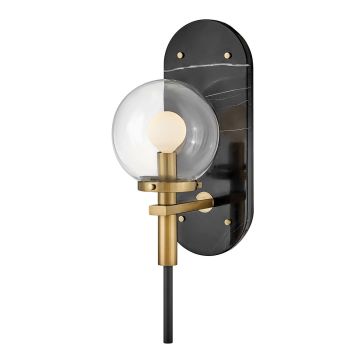 Aplique de perete Gilda QN-GILDA-WB1-BK 1x40W/E14 IP44 de la Quintiesse
