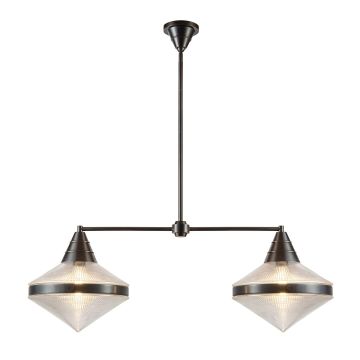 Lampă de tavan Willard QN-WILLARD-LP2-UBZ-PG 2x60W/E27 IP20 de la Quintiesse