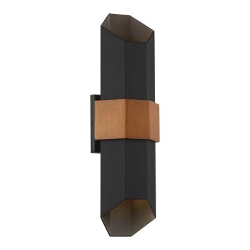 Aplique de perete Chasm QZ-CHASM-L-BKW 2x9.5W /LED IP44 de la Quoizel