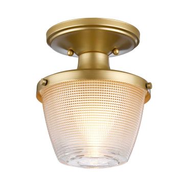 Lampă de tavan DUBLIN QZ-DUBLIN-SF-PNBR 1x60W/E27 IP44 de la Elstead Lighting