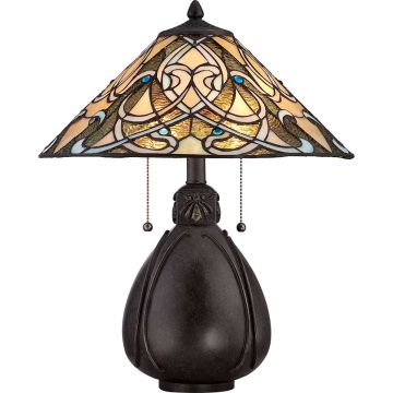 Lampă de masă INDIA QZ-INDIA-TL 2x75W/E27 de la Quoizel