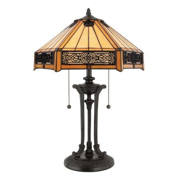 Lampă de masă INDUS QZ-INDUS-TL 2x60W/E27 de la Quoizel