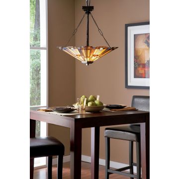 Lampă cu pendul INGLENOOK QZ-INGLENOOK-P-B 3x60W/E27 de la Quoizel
