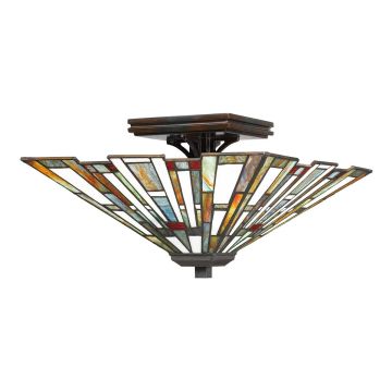 Lustră de tavan Maybeck QZ-MAYBECK-F 2x60W/E27 de la Quoizel
