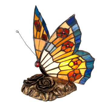 Lampă de masă TIFFANY ANIMAL QZ-OBUTTERFLY-TL 3000K 1x3W/G9 320LM de la Quoizel