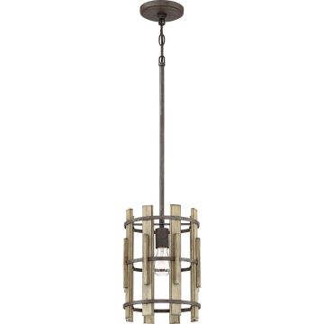 Lampă cu pendul WOOD HOLLOW QZ-WOOD-HOLLOW-MP 1x100W/E14 de la Quoizel