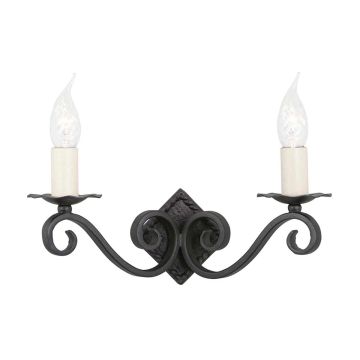 Aplique de perete RECTORY RY2A-BLACK 2x60W/E14 de la Elstead Lighting