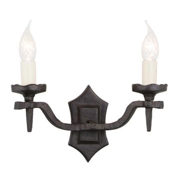 Aplique de perete RECTORY RY2B-BLACK 2x60W/E14 de la Elstead Lighting