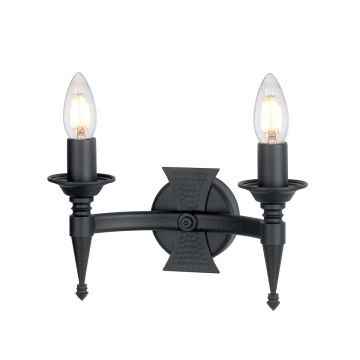 Aplique de perete SAXON SAX2-BLK 2x60W/E14 de la Elstead Lighting