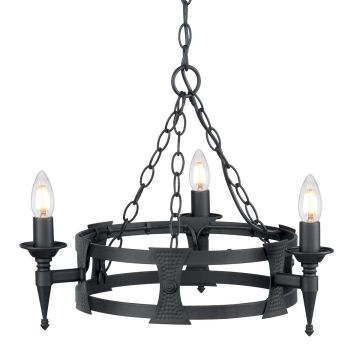 Candelabru SAXON SAX3-BLK 3x60W/E14 de la Elstead Lighting