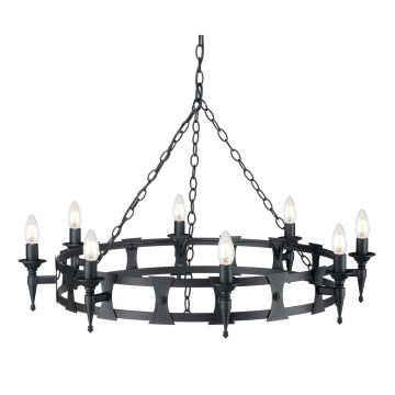 Candelabru SAXON SAX8-BLK 8x60W/E14 de la Elstead Lighting