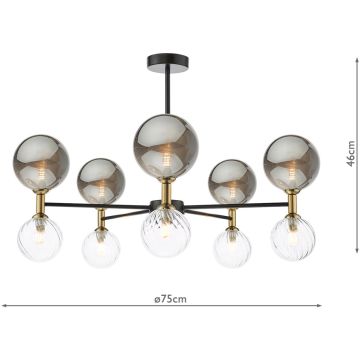Lampă de tavan Takara TAK2354-03-24 10x20w/g9 ip20 de la Dar Lighting