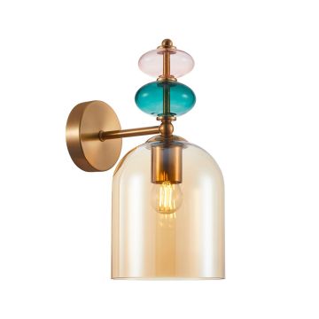 Aplique de perete Busco WL-30263-1B-BRO-AMB 1x40W/E27 IP20 de la Italux