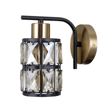 Aplique de perete Menfi WL-44236-1-BK-GD 1x40W/E27 IP20 de la Italux