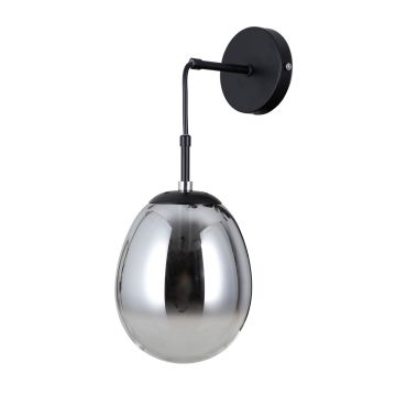 Aplique de perete Meolo WL-40825-1-BK 1x40W/E14 IP20 de la Italux