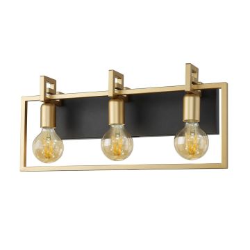 Aplique de perete PRIMERO WL-44003-3-BK-GD 3x60W/E27 IP20 de la Italux