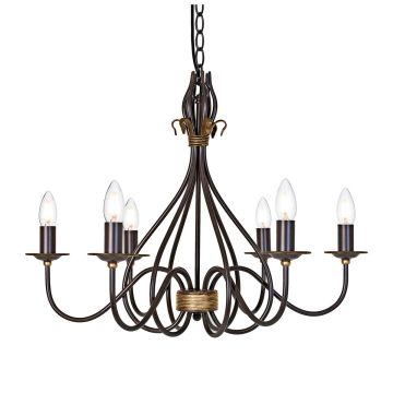 Candelabru WINDEMERE WM6 6x60W/E14 de la Elstead Lighting