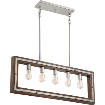 Lampă cu pendul WESTERLY QZS-WTY536BN 5x60W/E27 de la Quoizel